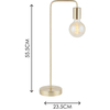 Simple Modern Authenic Design Desk Lamp Vintage Industrial Table Lamp Matt Brass E27