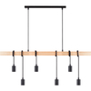 Mordern Elegant Industrial Timber Design Chandelier Decorative Adjustable Nature Wood Pendent Light 6lys E27