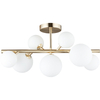 Nordic Authenic Design Ceiling Lamp Luxury Decorative Ceiling Light 7lys Matt Brass & Opal Glass G9