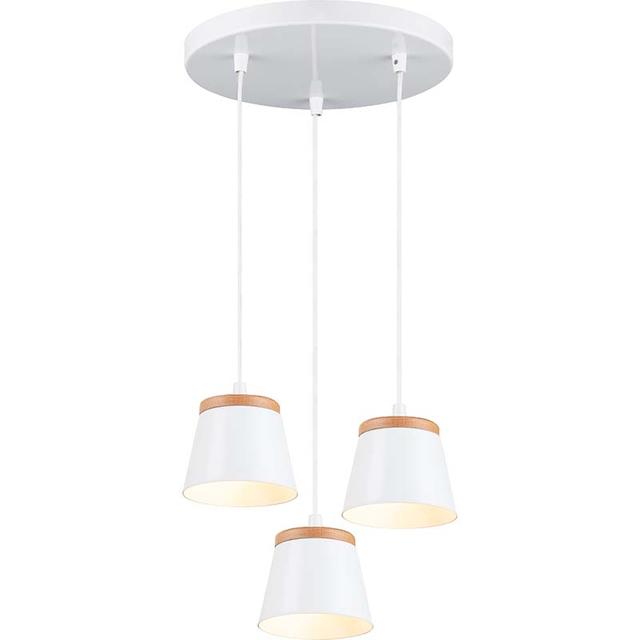 Minimalist Wooden Accent Ceiling Light Fixture with Three G9 Pendants