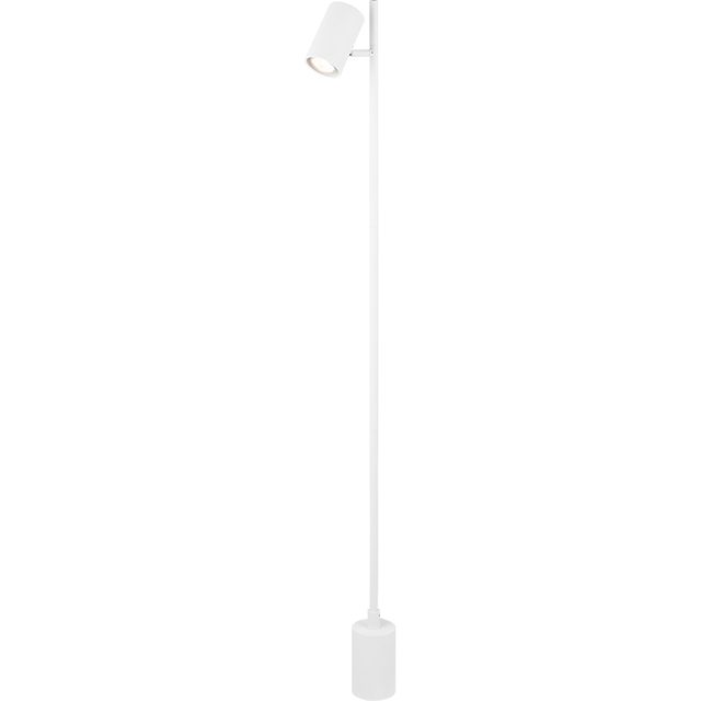 Simple Style Sandy White Floor Lamp with Dimmable GU10 Spotlight for Home Decor