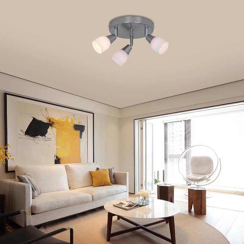 Simple Plain Design of Opal Glass Round Adjust Ceiling Spot Light D29CM G9