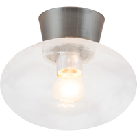 Simple Mushroom Round Style Barthroom Ceiling Light IP44 Clear Glass E27