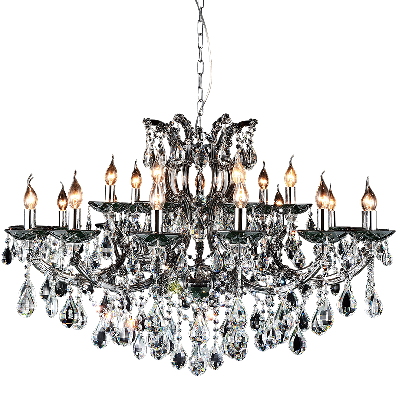 Classic Smoke Crystal Chandelier Design Noble Pendant Light 21lys Dia108cm E14