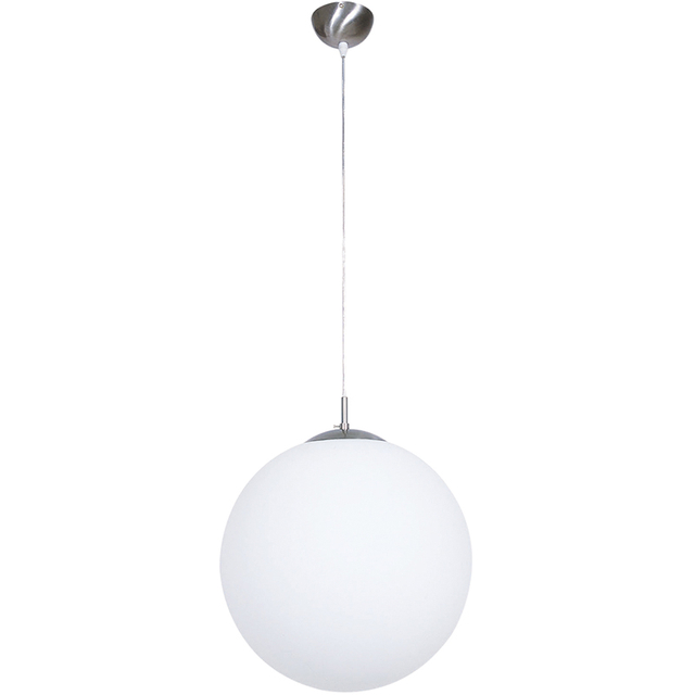 Simple Light Hanging Adjustable Opal Grass Ball Pendant Light Dia30cm Satin E27