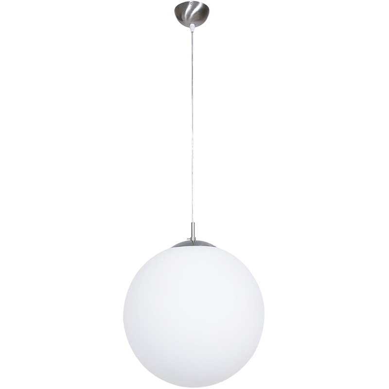 Simple Light Hanging Adjustable Opal Grass Ball Pendant Light Dia30cm Satin E27