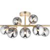 Nordic Authenic Ceiling Luxury Decorative Ceiling Light 7lys Matt Brass & Full Smoky Glass G9