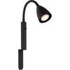 Modern Sand Black Wall Spot Light with Adjustable Flex Arm and Flat Clip, Ideal for Home Decor