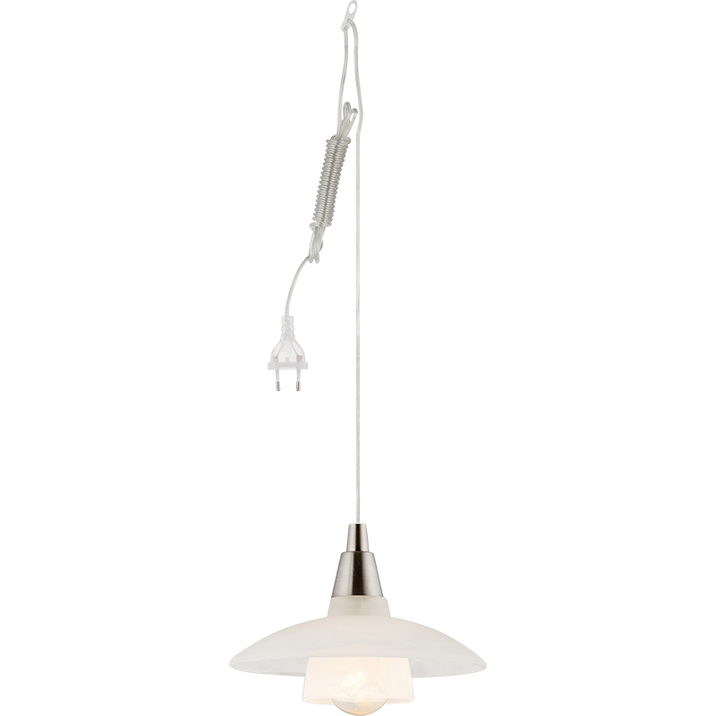 Classic Light Hanging Adjustable Window Pendant Light with White Alabaster Glass E14