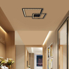 Glare-free Soft LED Light Stripe Double Square Ceiling Lamp Dia.32cm Sand Black DIM