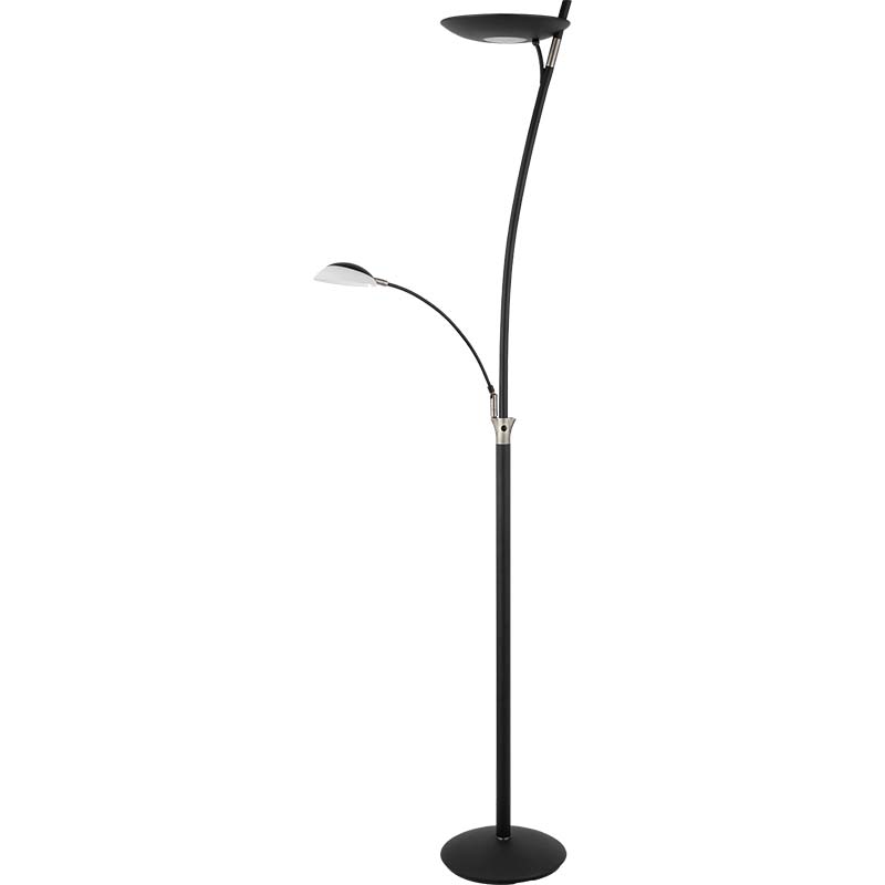 Elegant Design Standing Light Creative Floor Light Sand Black with Twin Stepless Dim