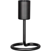 Simple Spiral Design Black Round Base Metal Table Lamp E27