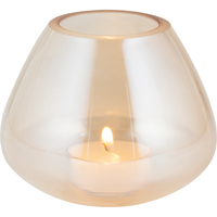 Elevate Decor with the Elegant Kelly Amber Glass Candle Holder/Vase