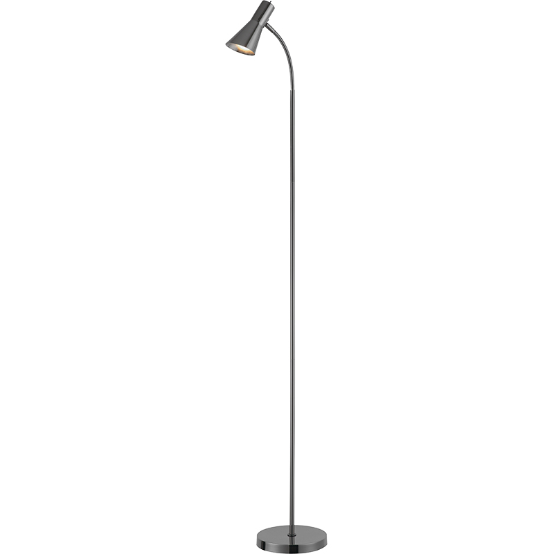 ERIK Simple Standing Light Adusting Floor Spot Light Black Chrome E14