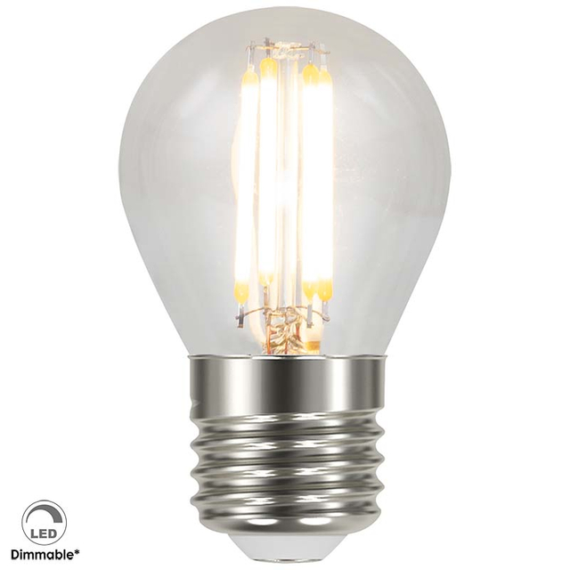 230V LED Bulb with 4W Power, Dimmable Clear Light, and E27 G45 Socket