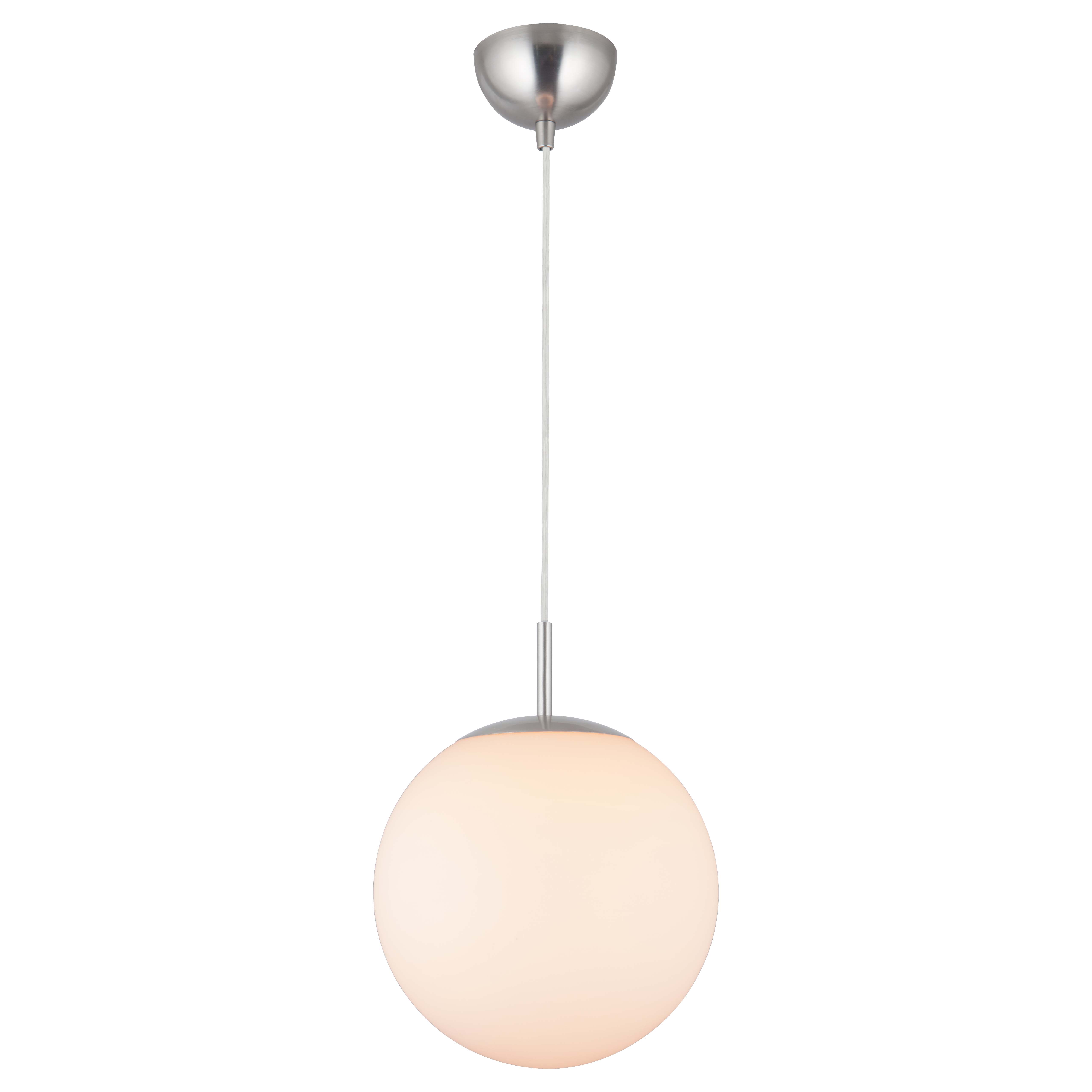 Simple Light Hanging Adjustable Opal Grass Ball Pendant Light Satin E27