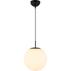 Simple Light Hanging Adjustable Opal Grass Ball Pendant Light Sandy black E27