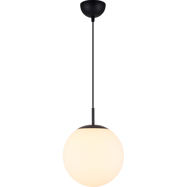 Simple Light Hanging Adjustable Opal Grass Ball Pendant Light Sandy black E27