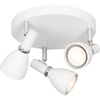 Minimalist Nordic Style Ceiling Spot Light with Three Sandy White GU10 Lights, EMIL Collection