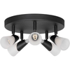 Simple Ceiling Lamp with Five Frosted Glass Shades And G9 Bulbs