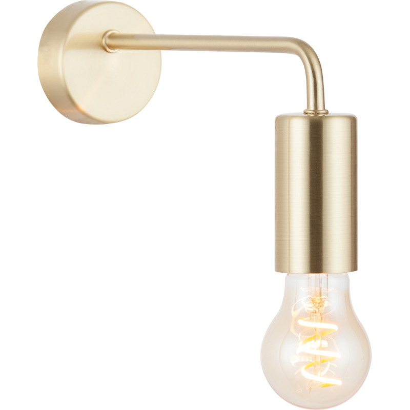 Simple And Stylish Wall Lamp in Modern Matt Brass Finish with E27 Socket