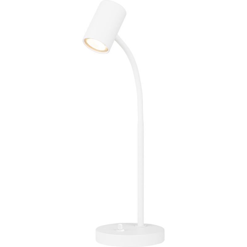 Noor Morden Lamp Table Spot Light Sandy White with Flexiable Arm GU10 Dim