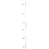 Modern 2 Straight Bars Swingable Ceiling Spotlight Light Satin 6-Lights White GU10