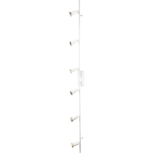 Modern 2 Straight Bars Swingable Ceiling Spotlight Light Satin 6-Lights White GU10