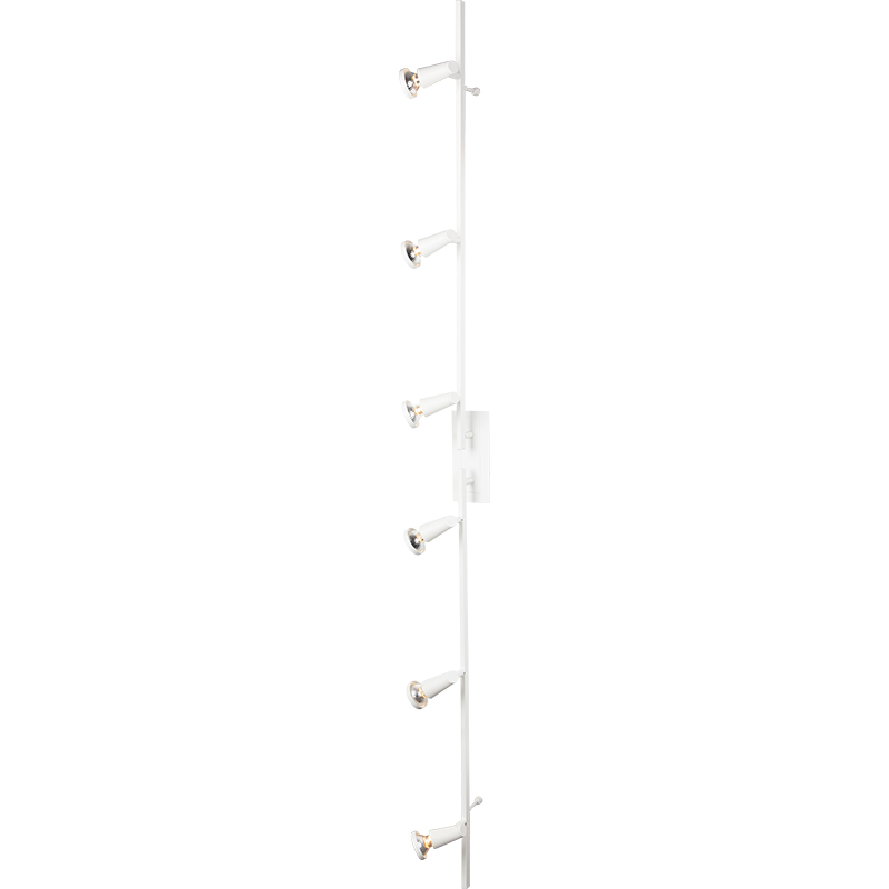 Modern 2 Straight Bars Swingable Ceiling Spotlight Light Satin 6-Lights White GU10