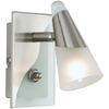 Modern Frosted Glass Wall Sconce with Adjustable G9 Spotlight and Dimmable Capability