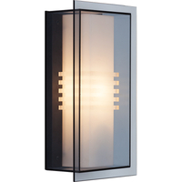 Modern Outdoor Smoke Glass Lamp Wall Sconce Light Black IP54 E27