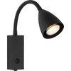 Nordic Modern Wall Spot Light Home Decorative Light with Flex Arm Sand Black GU10 Dim