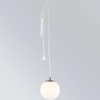 Unique Handmade Glass Light Hanging Adjustable Ball Window Pendant Light with Opal Glass G9