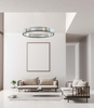 Elegant LED Pendant Lamp with Clear Crystal and Glare-free Soft Light 81cm