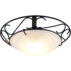 Classic Design with Yellow Alabaster Glass Ceiling Lamp E27