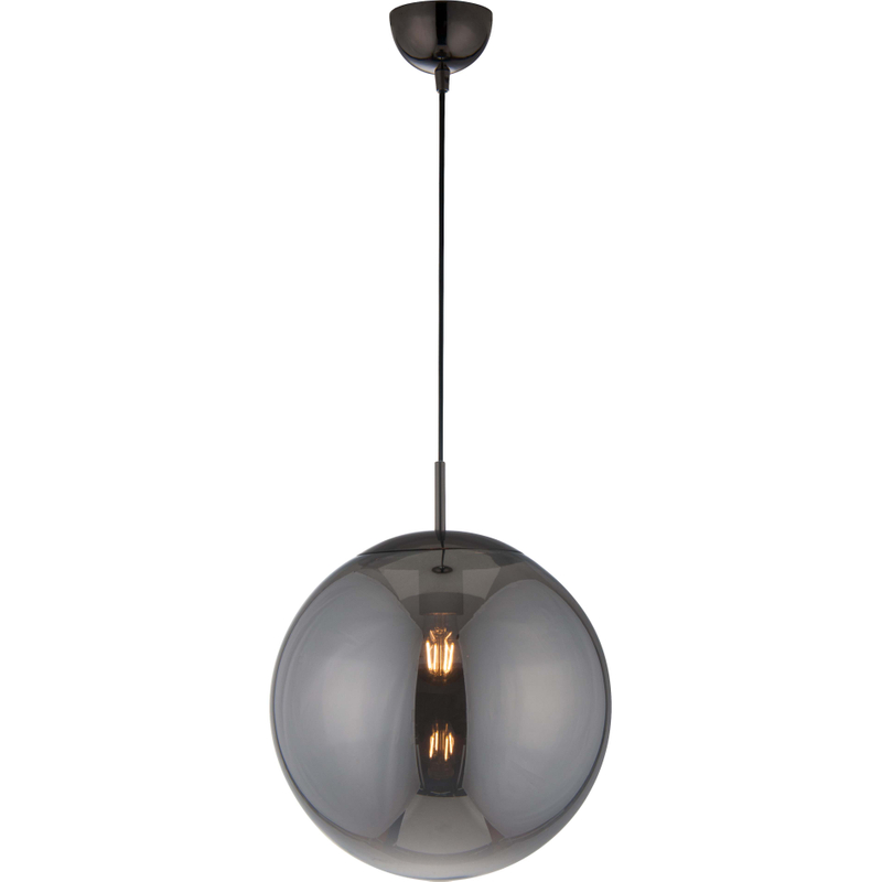 Simple Light Hanging Adjustable Smoke Grass Ball Pendant Light Dia35cm E27