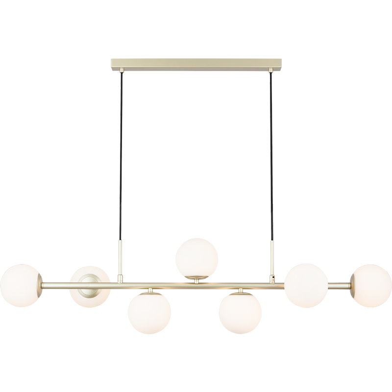 Experience Timeless Elegance with the Nordic Authentic Design Chandelier in Painted Brass and Opal Glass