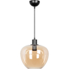 Modren Simple Light Kelly Chandelier Amber Glass Adjustable Pendant Light Dia29cm E27