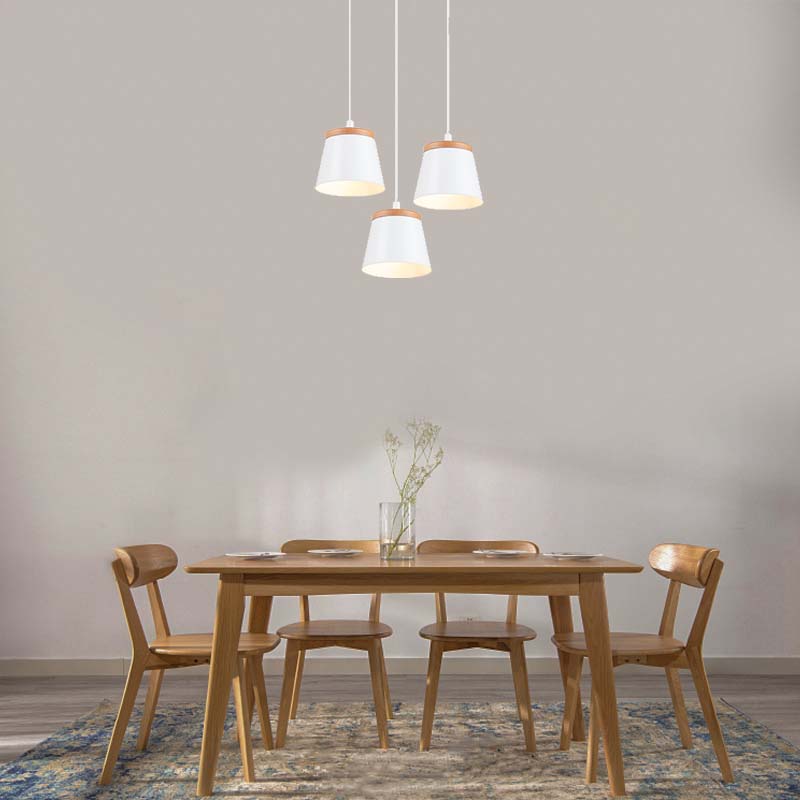 Minimalist Wooden Accent Ceiling Light Fixture with Three G9 Pendants