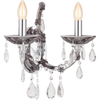 Classic Smoke Crystal Wall Sconces Wall Lamp Twin Clear Acrylic Porch E14