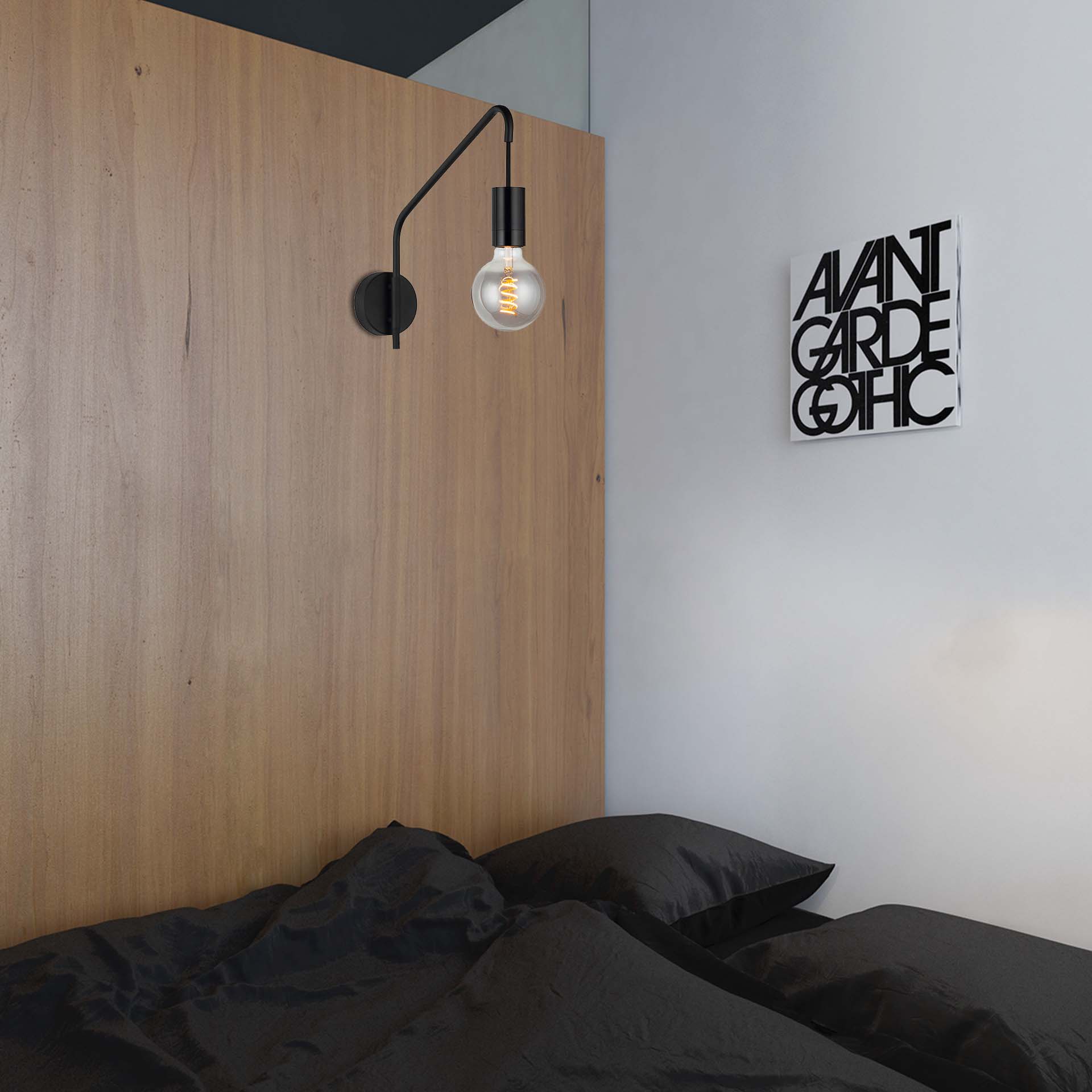 Mordern Simple Industrial Design with 150 Degree Swing-arm Wall Lamp E27