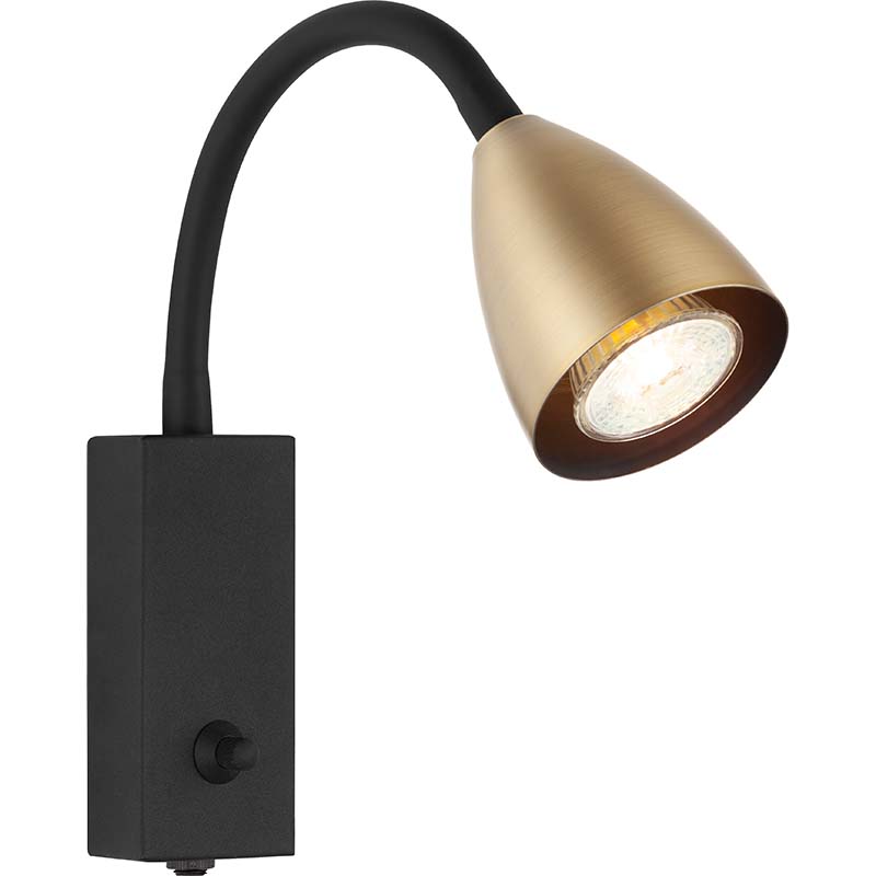 Nordic Modern Wall Spot Light Home Decorative Light with Flex Arm Sand Black GU10 Dim