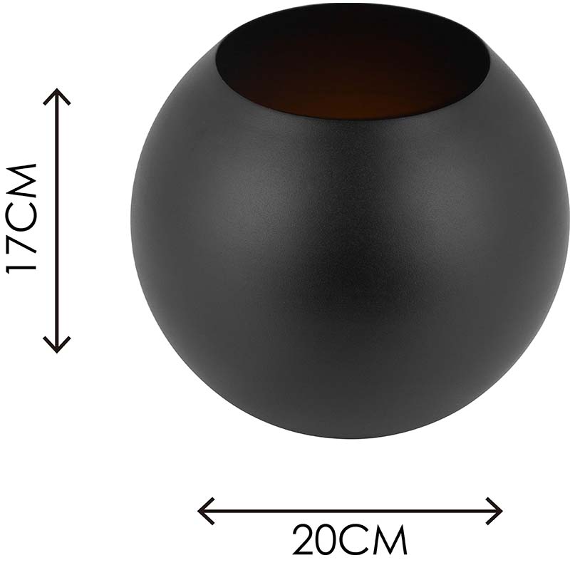 Elevate Your Decor with The Elegant Ball Steel Candle Holder/Vase in Sandy Black