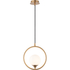 Elegant Lollipop Glass Design Pendant Light with Round Iron Ring G9