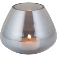 Enhance Decor with the Elegant Kelly Full Smoke Glass Candle Holder/Vase