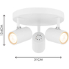 Simple and Elegant Decorative Ceiling Light with Three GU10 Lamps in Sandy White