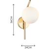 Elegant Nordic Authenic Design Light Opal Glass Wall Lamp Decorative Ball Light G9