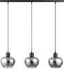 Side by Side Light Kelly Length Adjustable Track Glass Long Ceiling Pendent Light 3lys Dia19cm E27