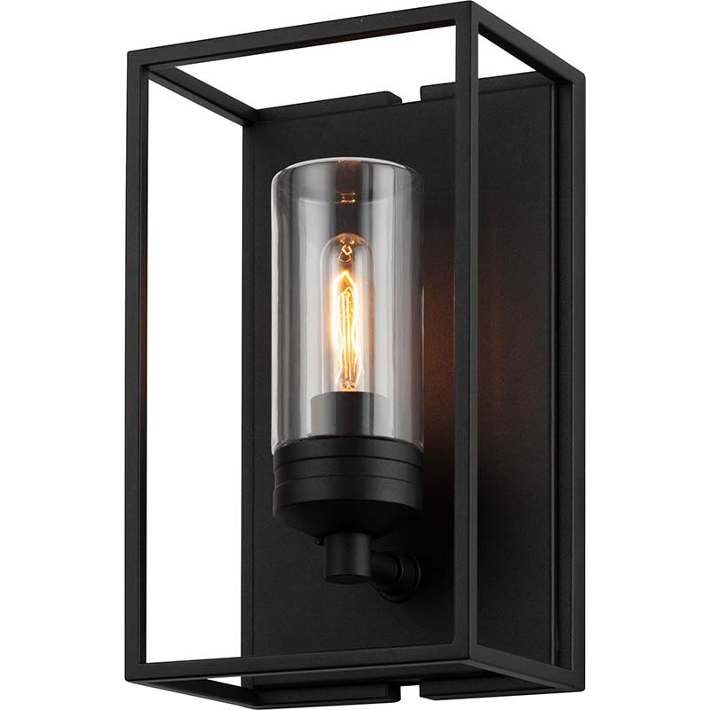 Vemork Frame Box Outdoor Wall Sconce with Minimalist Design and IP44 Rated E27 Socket