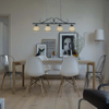 Classic Design with Yellow Alabaster Glass Pendant Light Adjust E14